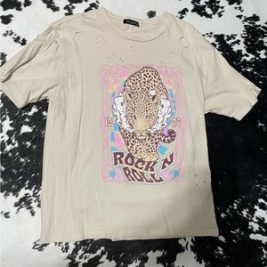Zutter Distressed Rock N Roll Graphic Tee